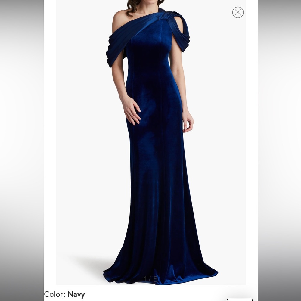 Tadashi Shoji Blue Velvet gown